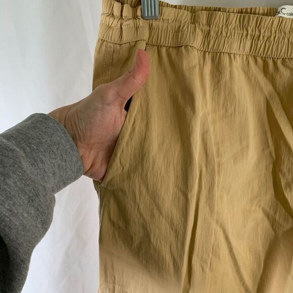 C&C California Cargo Joggers Women's Large Yellow Pull On Drawstring Nylon Blend - Picture 4 of 9